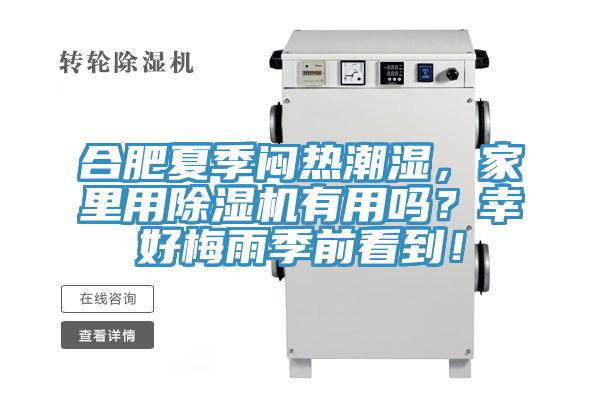 合肥夏季悶熱潮濕，家里用除濕機(jī)有用嗎？幸好梅雨季前看到！