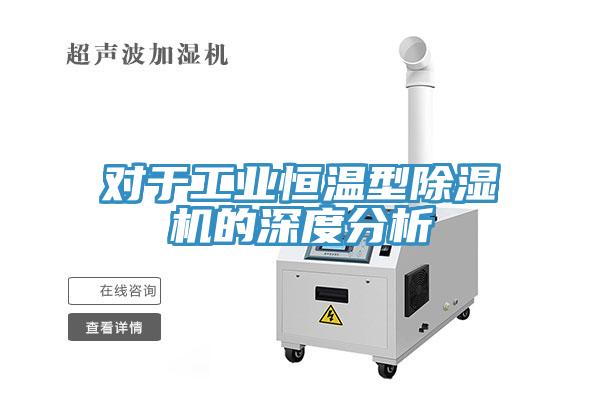對于工業(yè)恒溫型除濕機的深度分析