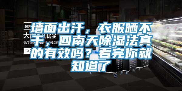 墻面出汗，衣服曬不干，回南天除濕法真的有效嗎？看完你就知道了