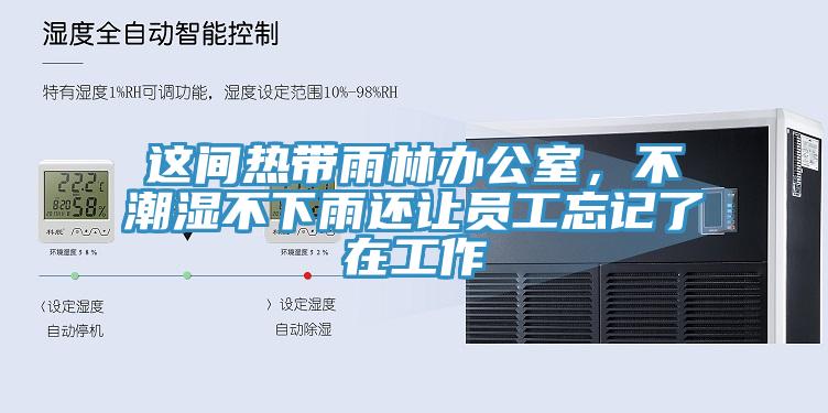 這間熱帶雨林辦公室，不潮濕不下雨還讓員工忘記了在工作