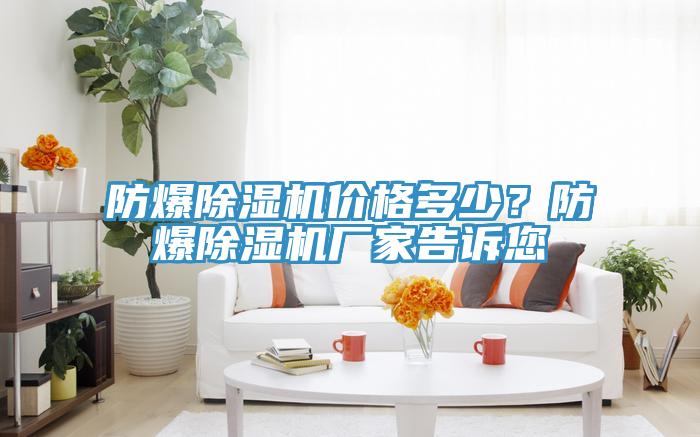 防爆除濕機(jī)價格多少？防爆除濕機(jī)廠家告訴您