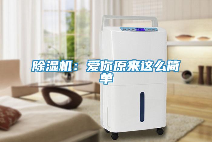 除濕機(jī)：愛你原來這么簡單