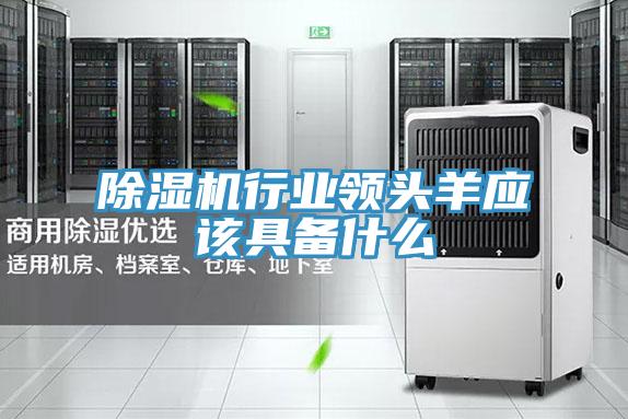 除濕機行業(yè)領(lǐng)頭羊應(yīng)該具備什么