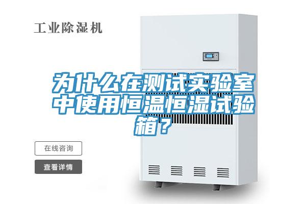 為什么在測試實驗室中使用恒溫恒濕試驗箱？
