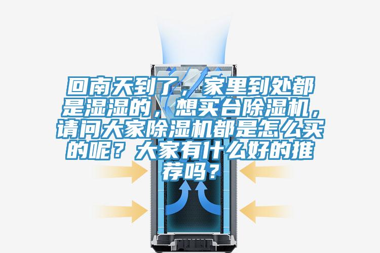 回南天到了，家里到處都是濕濕的，想買臺除濕機，請問大家除濕機都是怎么買的呢？大家有什么好的推薦嗎？