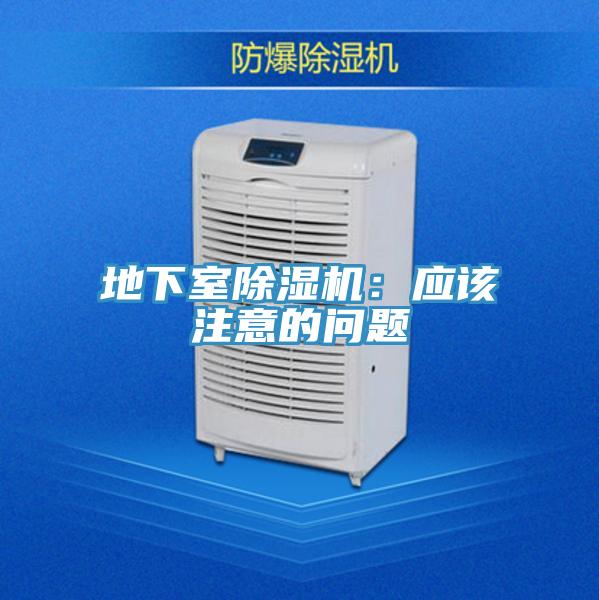 地下室除濕機：應(yīng)該注意的問題
