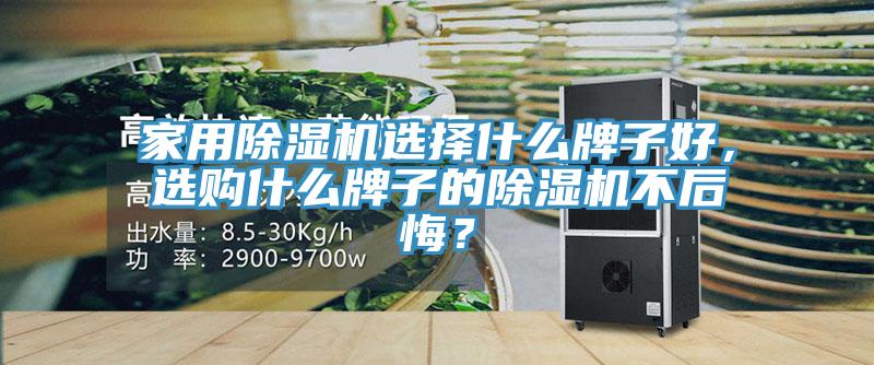 家用除濕機選擇什么牌子好，選購什么牌子的除濕機不后悔？