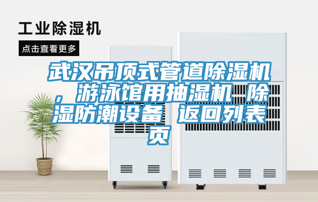 武漢吊頂式管道除濕機(jī)，游泳館用抽濕機(jī) 除濕防潮設(shè)備 返回列表頁