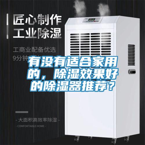 有沒有適合家用的，除濕效果好的除濕器推薦？
