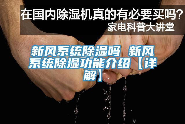 新風系統(tǒng)除濕嗎 新風系統(tǒng)除濕功能介紹【詳解】
