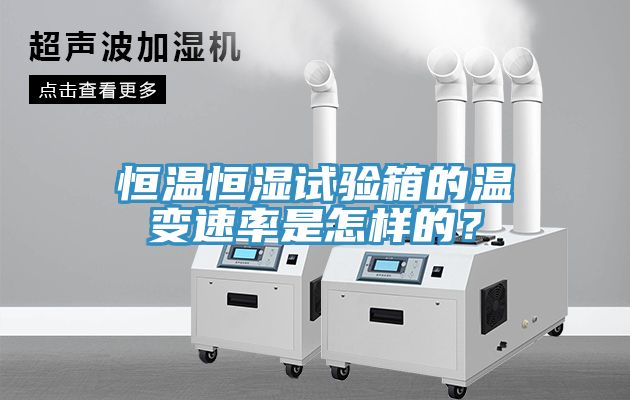 恒溫恒濕試驗箱的溫變速率是怎樣的？