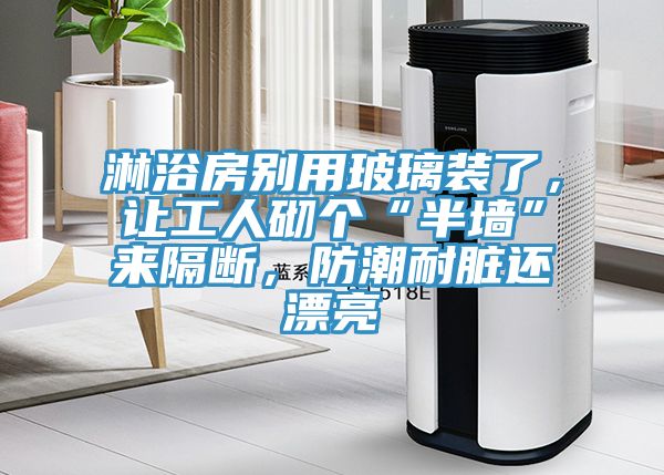 淋浴房別用玻璃裝了，讓工人砌個(gè)“半墻”來(lái)隔斷，防潮耐臟還漂亮