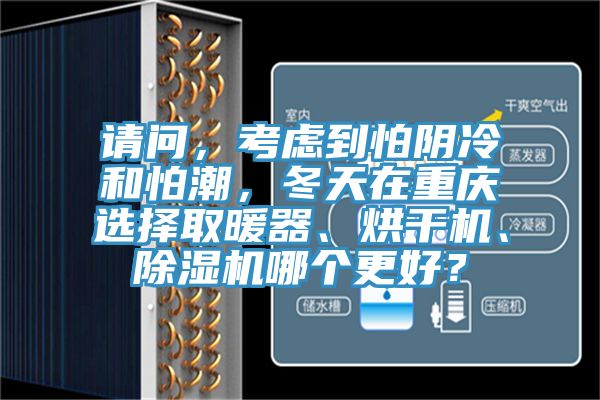 請問，考慮到怕陰冷和怕潮，冬天在重慶選擇取暖器、烘干機、除濕機哪個更好？