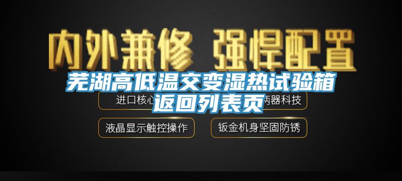 蕪湖高低溫交變濕熱試驗(yàn)箱 返回列表頁