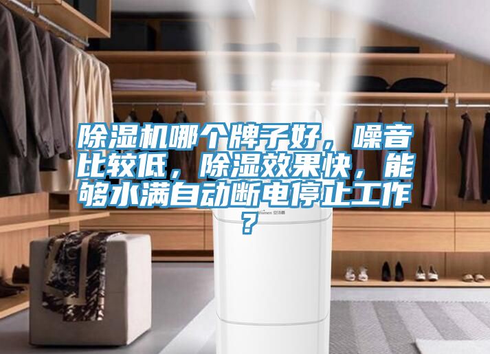 除濕機哪個牌子好，噪音比較低，除濕效果快，能夠水滿自動斷電停止工作？