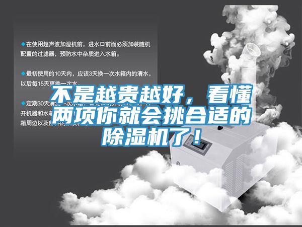 不是越貴越好，看懂兩項你就會挑合適的除濕機(jī)了！