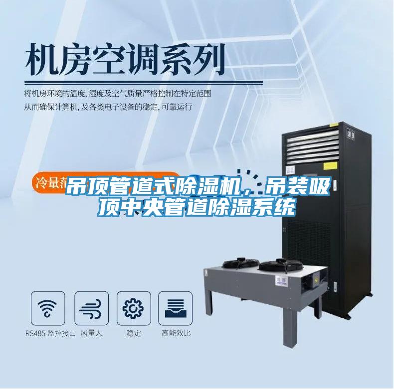 吊頂管道式除濕機(jī)，吊裝吸頂中央管道除濕系統(tǒng)